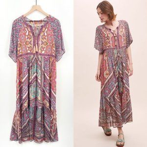 Anthropologie Kachel Travi Printed Maxi Dress